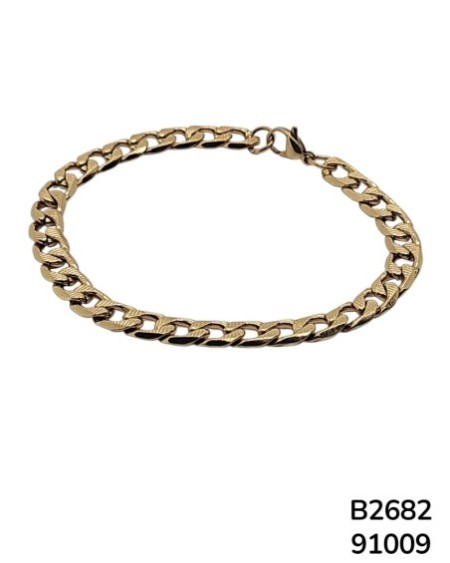 B2682 Brazalete Moderno de Eslabones Cubanos