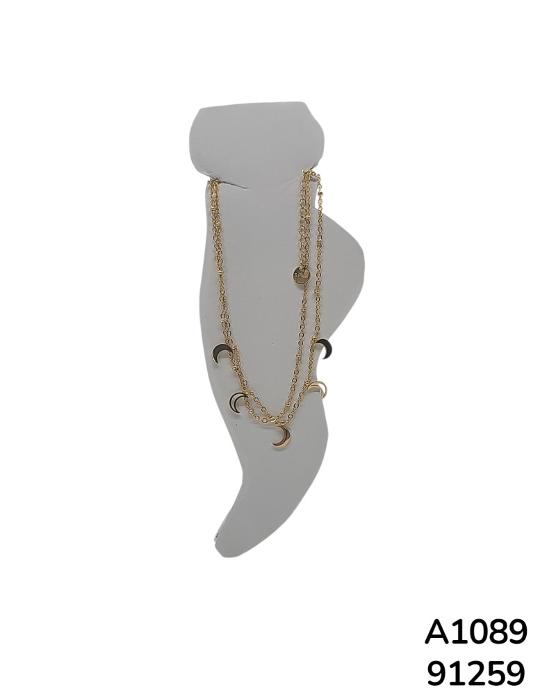 A1089 Tobillera con colgante de luna