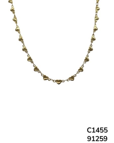 C1455 Cadena de Eslabones en Forma de Corazón