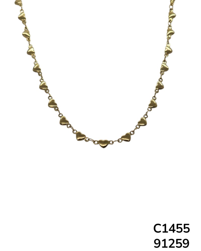 C1455 Cadena de Eslabones en Forma de Corazón