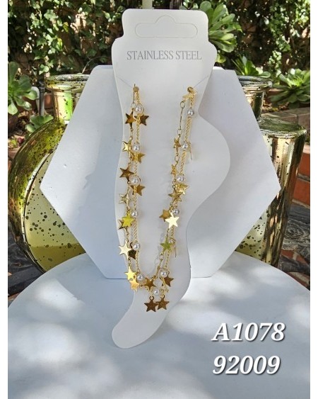 Tobillera con estrella y perla – Elegancia y estilo moderno con detall