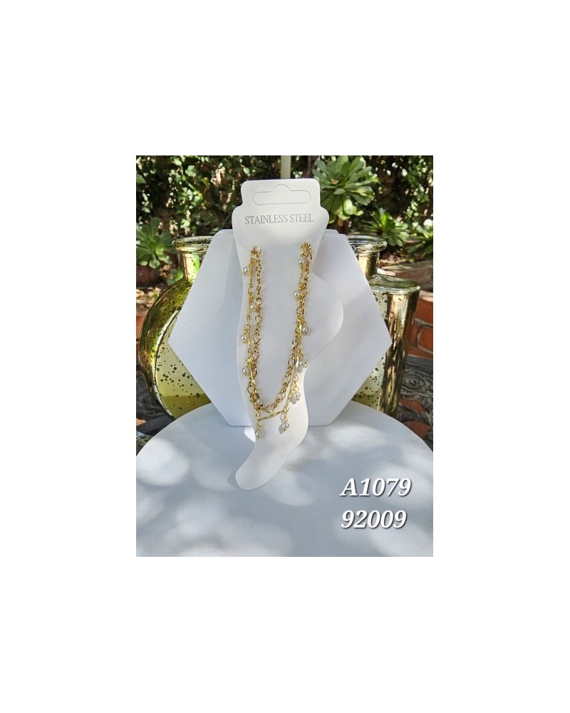 Tobillera con colgante de perla – Sofisticada tobillera con diseño mod