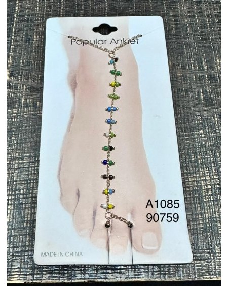 Tobillera con cuentas coloridas – Diseño vibrante y ligero ideal para