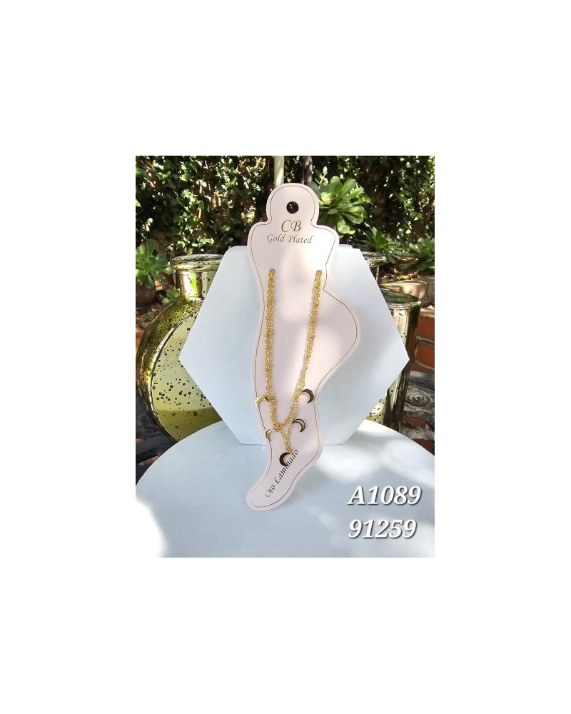 Tobillera con colgante de luna – Diseño celestial y versátil para comp