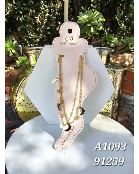 Tobillera dorada con luna y cristales – Diseño elegante con detalles d