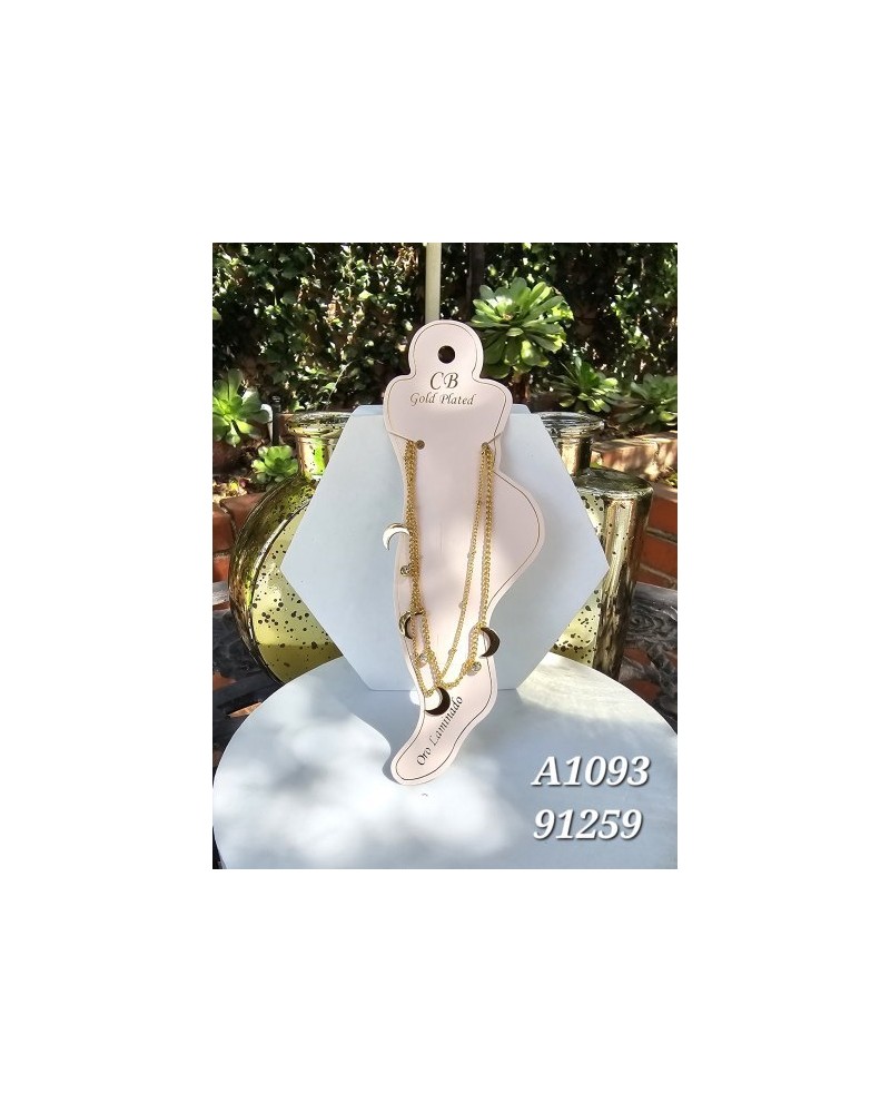 Tobillera dorada con luna y cristales – Diseño elegante con detalles d