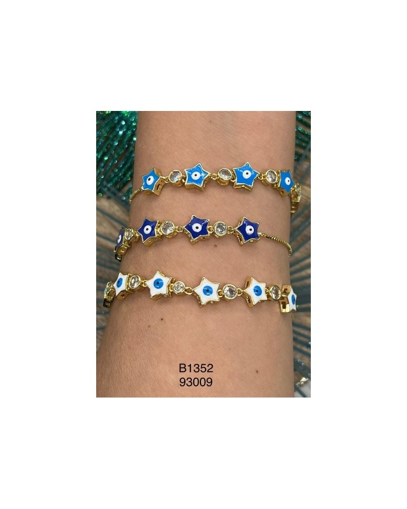 Pulsera de estrellas y ojo turco | Protección y elegancia
Pulsera de estrellas y ojo turco | Protección y elegancia