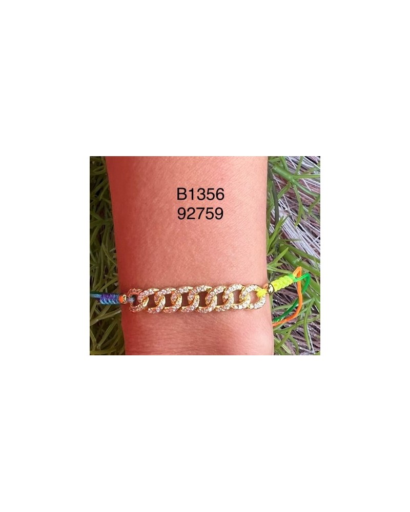 Pulsera macramé cubana | Brillo y color en un solo accesorio Pulsera macramé cubana | Brillo y color en un solo accesorio
