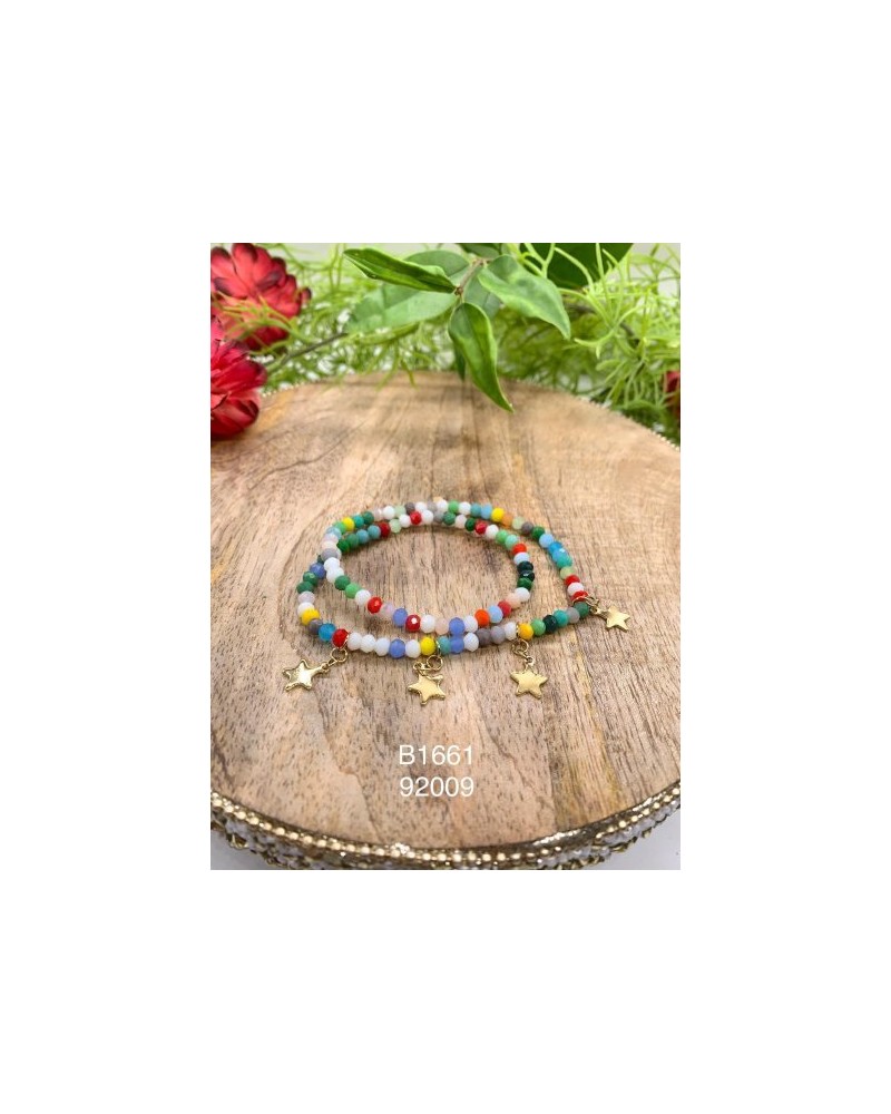 Set de Pulseras con Dijes de Estrella Multicolor – Brillo y versatilidad en un diseño alegre Set de Pulseras con Dijes de Estrella Multicolor – Brillo y versatilidad en un diseño alegre