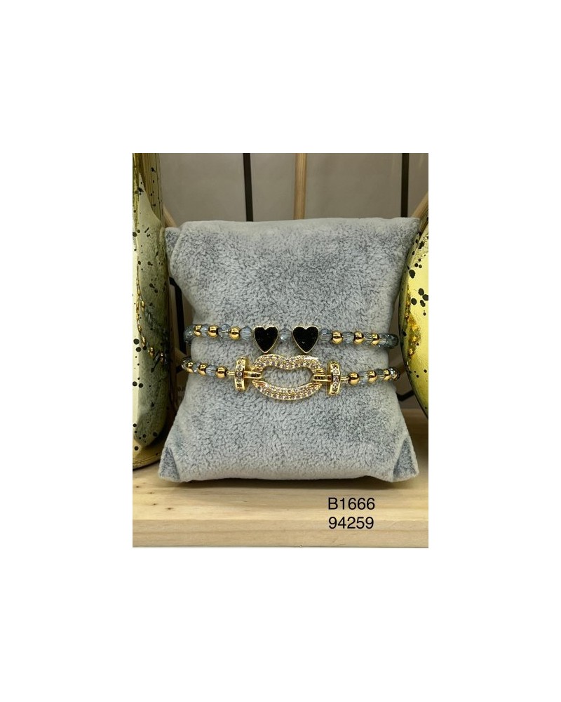 Pulsera con Dije de Corazón Negro – Un accesorio moderno y sofisticado para cualquier ocasión