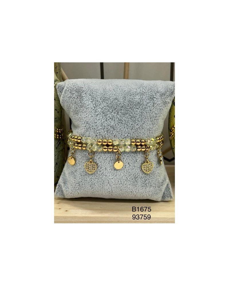 Pulsera Dorada con Dije de Corazón y Cristales – Brillo y elegancia en un diseño romántico Pulsera Dorada con Dije de Corazón y Cristales – Brillo y elegancia en un diseño romántico