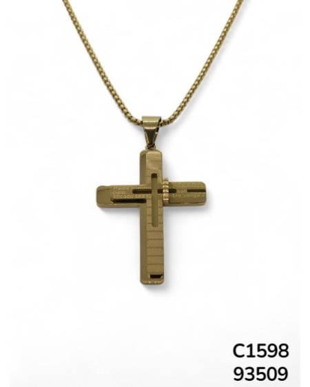 C1598 Cadena con Cruz Geométrica