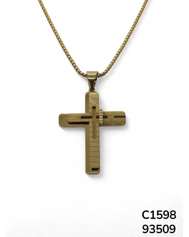 C1598 Cadena con Cruz Geométrica