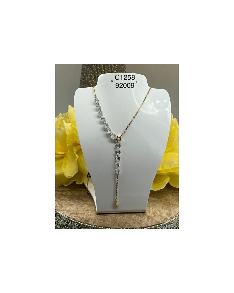 Collar de estrella y luna con cristales