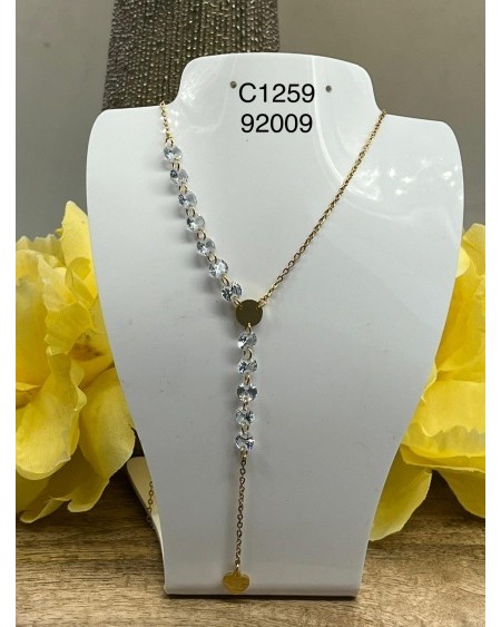 Collar de corazón con cristales