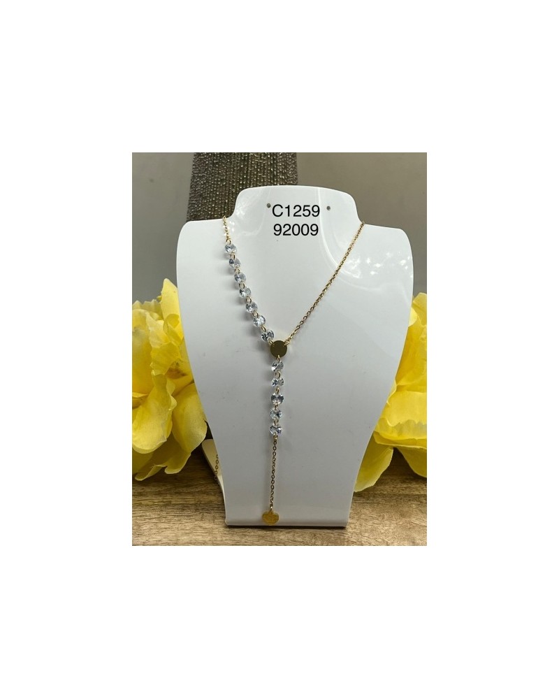 Collar de corazón con cristales