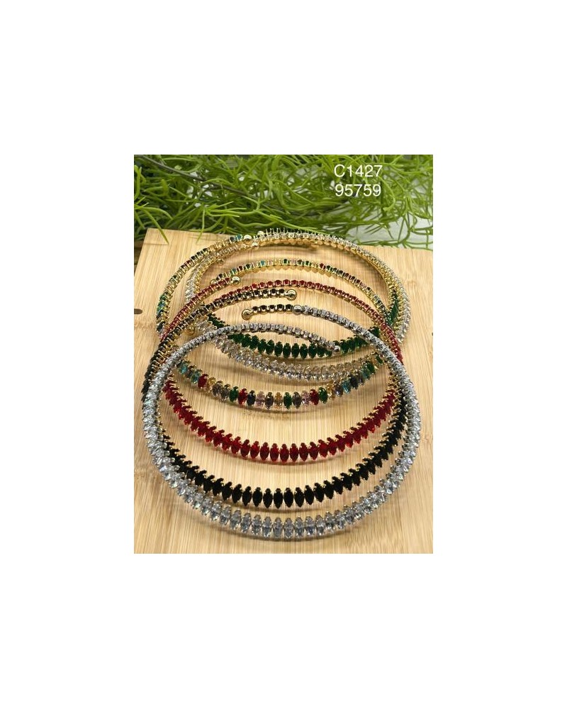 Set de Collares con Piedras de Colores y Brillantes – Accesorios de Mo