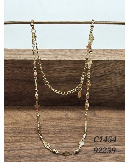 Cadena con Hamsa en Acero Inoxidable | Amuleto de Protección y Estilo