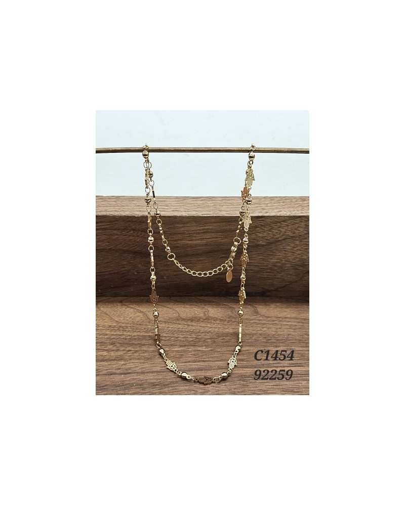 Cadena con Hamsa en Acero Inoxidable | Amuleto de Protección y Estilo