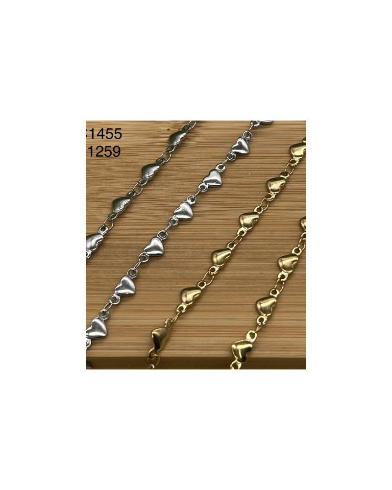 Collar con Eslabones en Forma de Corazón | Joyería Romántica y Sofisticada
