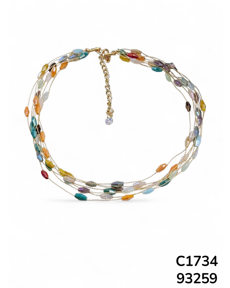 C1734 Cadenas con Cuentas Multicolor