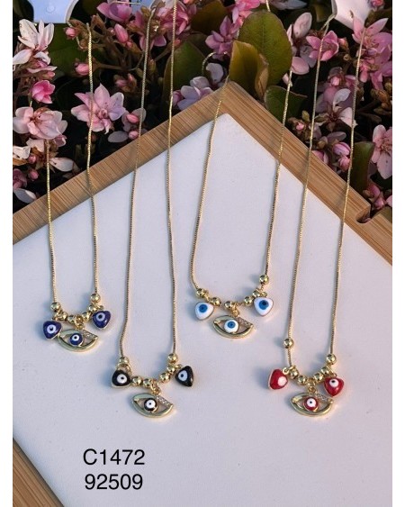 Collar con Ojos Turcos y Cuentas | Amuleto Protector con Estilo Boho