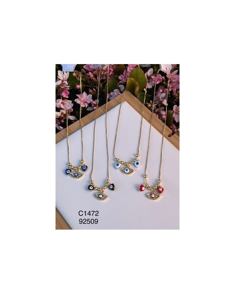 Collar con Ojos Turcos y Cuentas | Amuleto Protector con Estilo Boho