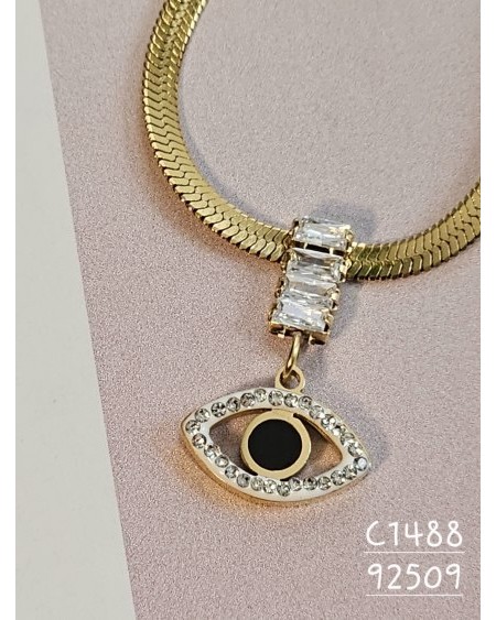 Collar con Ojo Protector y Cristales | Protección Espiritual con Brill