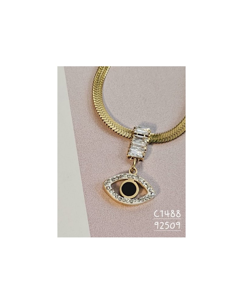 Collar con Ojo Protector y Cristales | Protección Espiritual con Brill