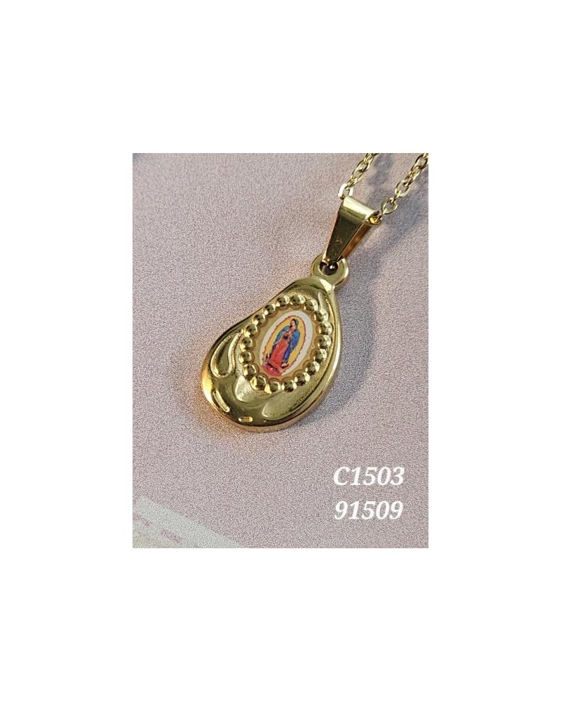 Collar de la Virgen de Guadalupe en Gota | Diseño Espiritual Elegante