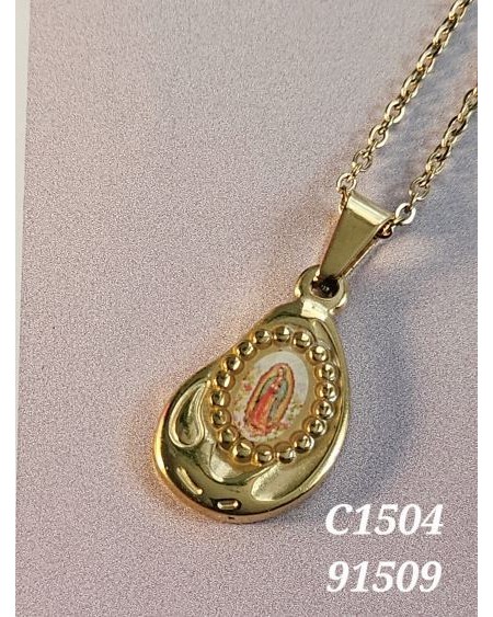 Collar con Virgen de Guadalupe y Detalles Dorados | Fe y Estilo Unido