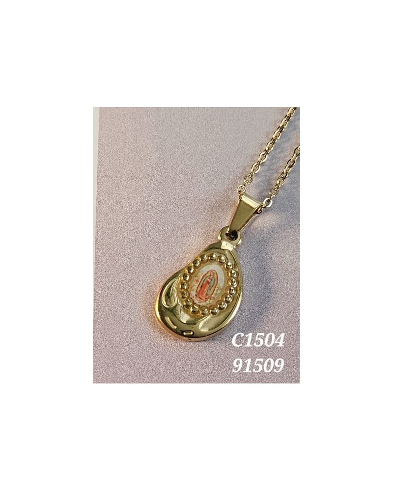 Collar con Virgen de Guadalupe y Detalles Dorados | Fe y Estilo Unido