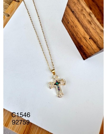 Collar "Abalone Cross" con Nácar | Joyería Espiritual con Lujo