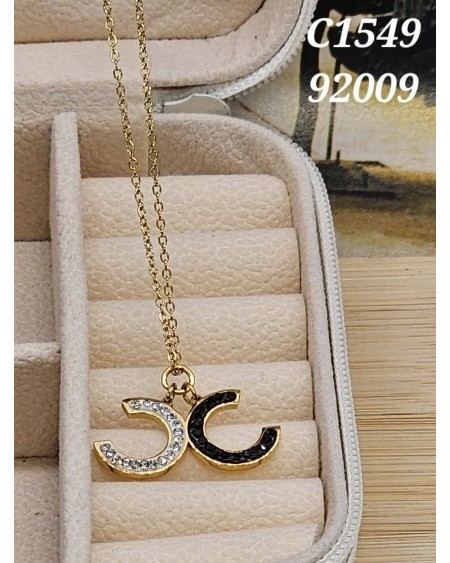 Collar "Dual Crescent" con Lunas Entretejidas | Joyería Cósmica con Es