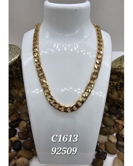 Cadena de Eslabones Cubanos Dorada - Estilo Audaz y Sofisticado