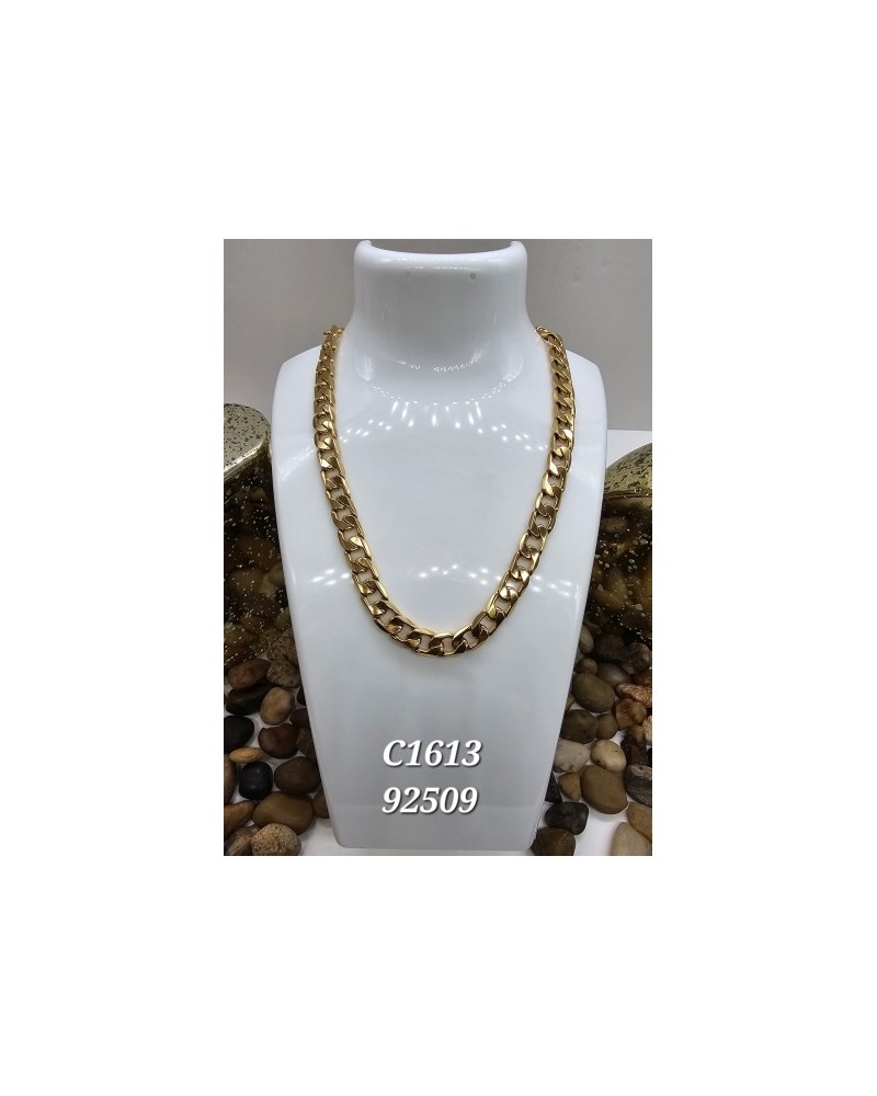 Cadena de Eslabones Cubanos Dorada - Estilo Audaz y Sofisticado