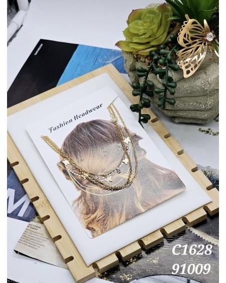 Cadena para Cabello con Dijes Florales - Estilo Chic y Sofisticado