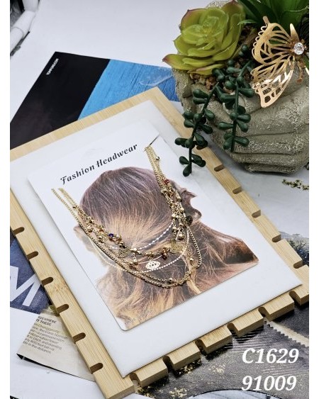 Cadena para Cabello con Dijes Colgantes - Look Bohemio y Moderno