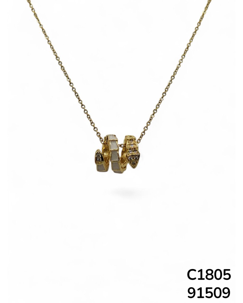 C1805 Cadena con Dije Dorado esmaltado