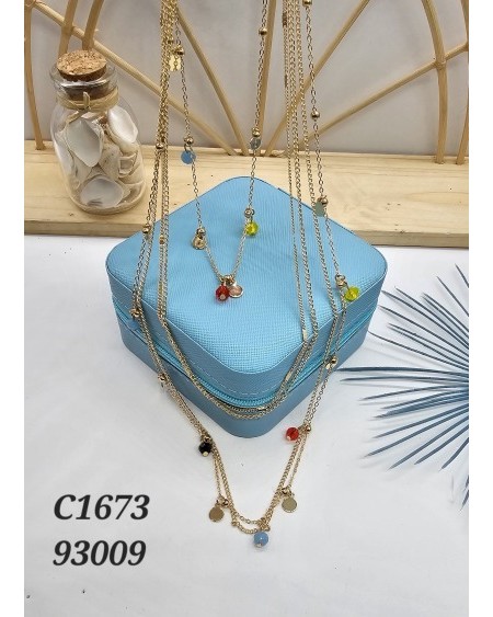 Collar con Colgante ‘D’ y Cristales - Elegancia Personalizada