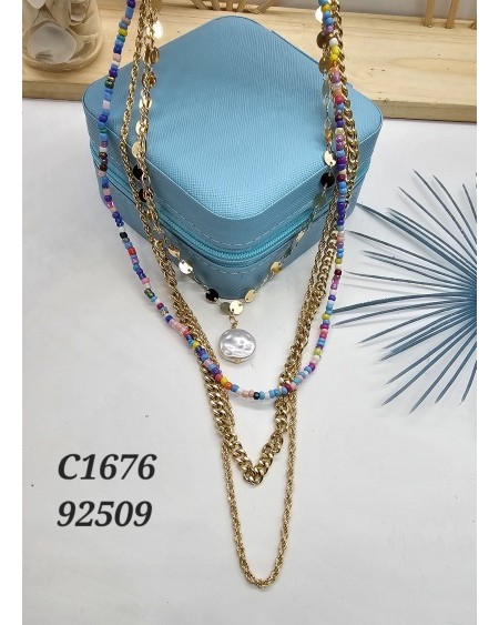 Collar con Corazones de Colores - Joya Romántica y Versátil