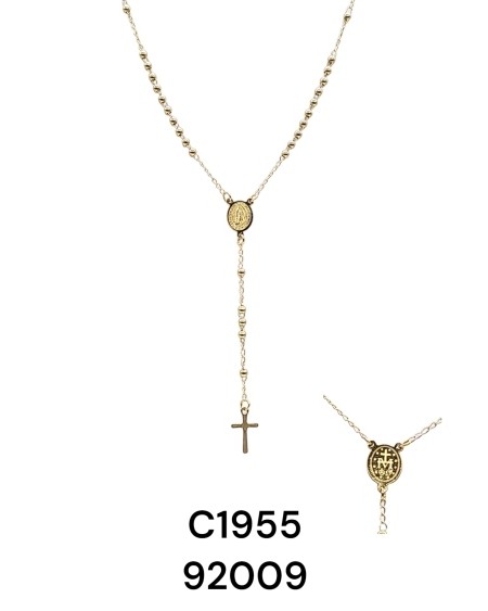 Escapulario con Cruz en Acero Inoxidable – Collar Espiritual con Diseñ