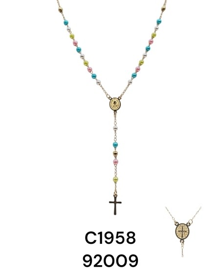 Escapulario con Cruz en Acero Inoxidable – Joyería Devocional con Esti