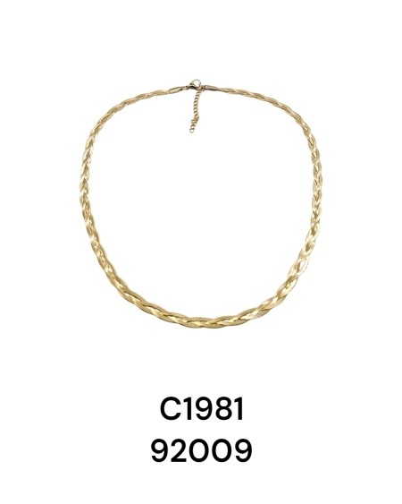 Collar de doble cadena dorada en acero inoxidable | Diseño moderno y s