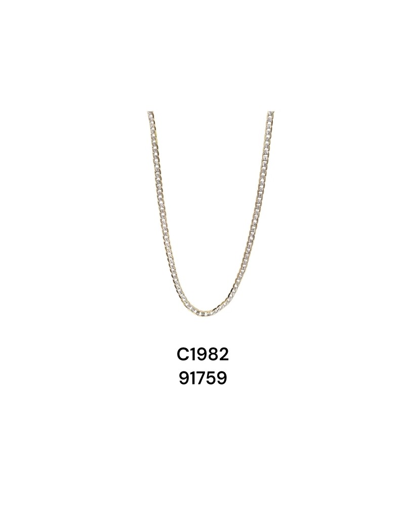 Collar de doble cadena dorada y plateada en acero inoxidable | Estilo