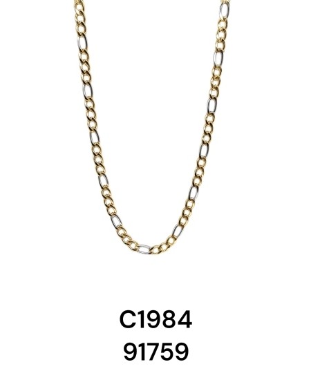 Collar dorado tejido fino en acero inoxidable | Joyería femenina y ref