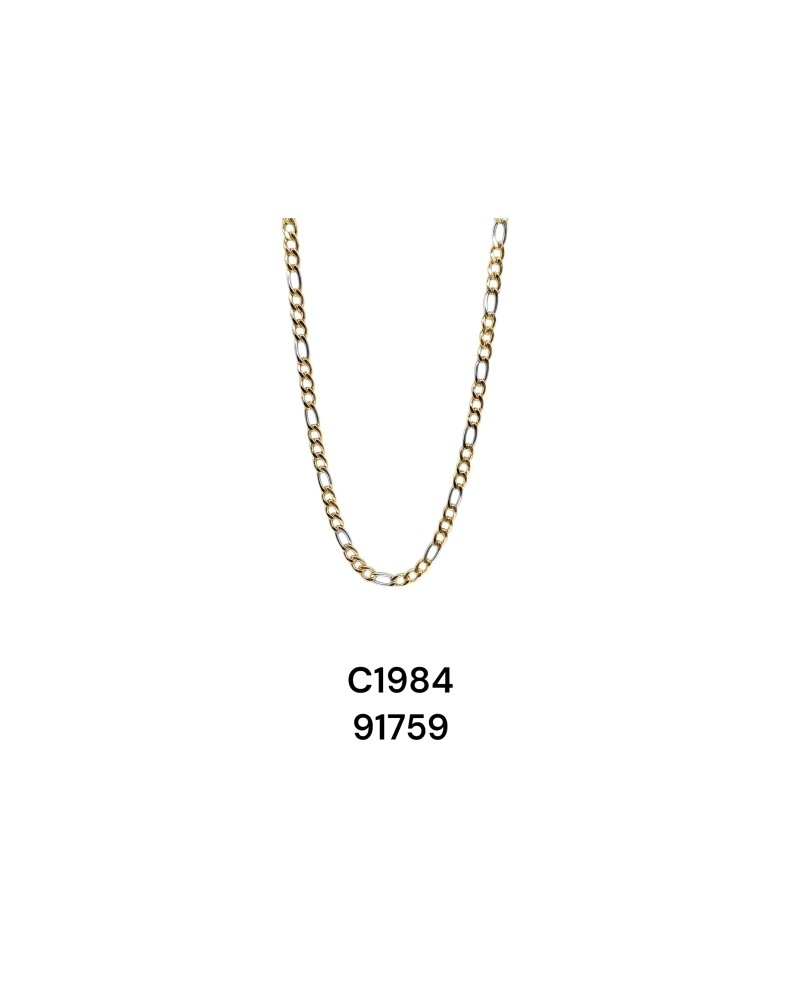 Collar dorado tejido fino en acero inoxidable | Joyería femenina y ref