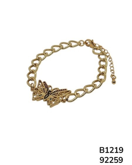 B1219 Pulsera Mariposa con Gemas