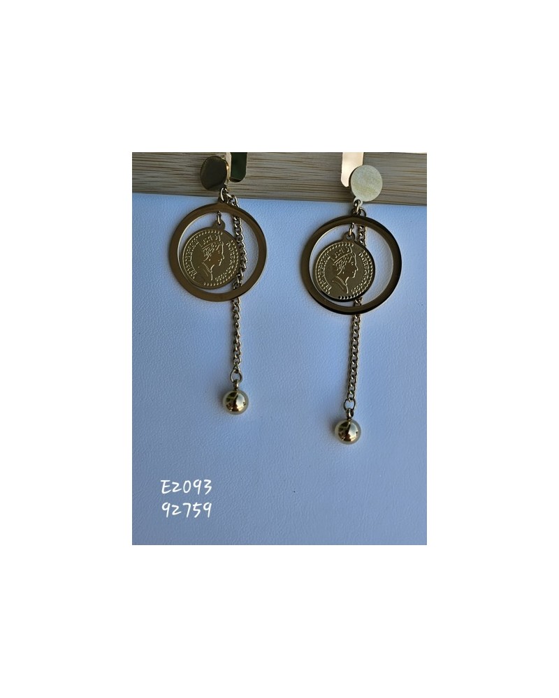 Aretes Colgantes con Moneda | Estilo Clásico con un Toque Vintage Aretes Colgantes con Moneda | Estilo Clásico con un Toque Vintage