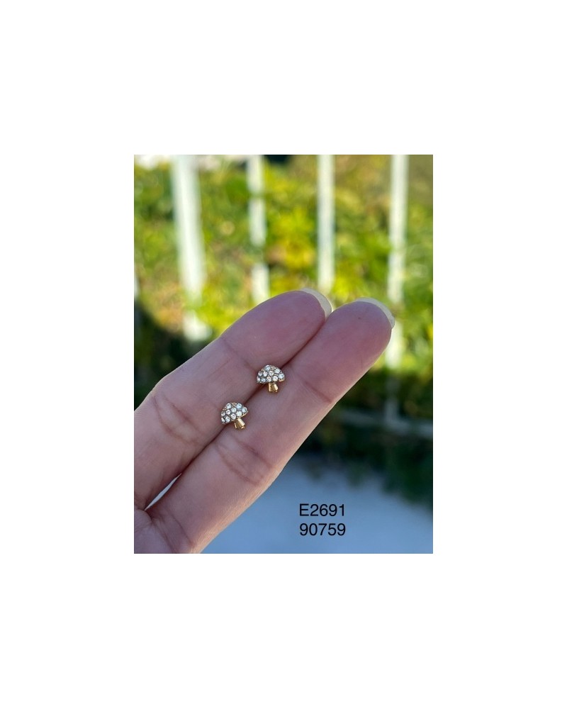 Aretes de Hongo Tipo Stud